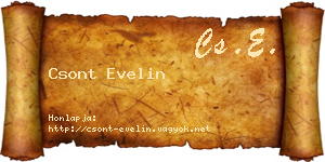 Csont Evelin névjegykártya